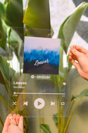 Acryl Spotify Стеклянная панель с фотографией и песней