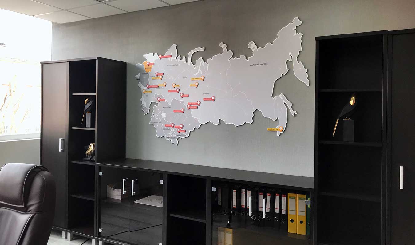Карта Европы из пластика на стену Карта Европы из пластика на стену