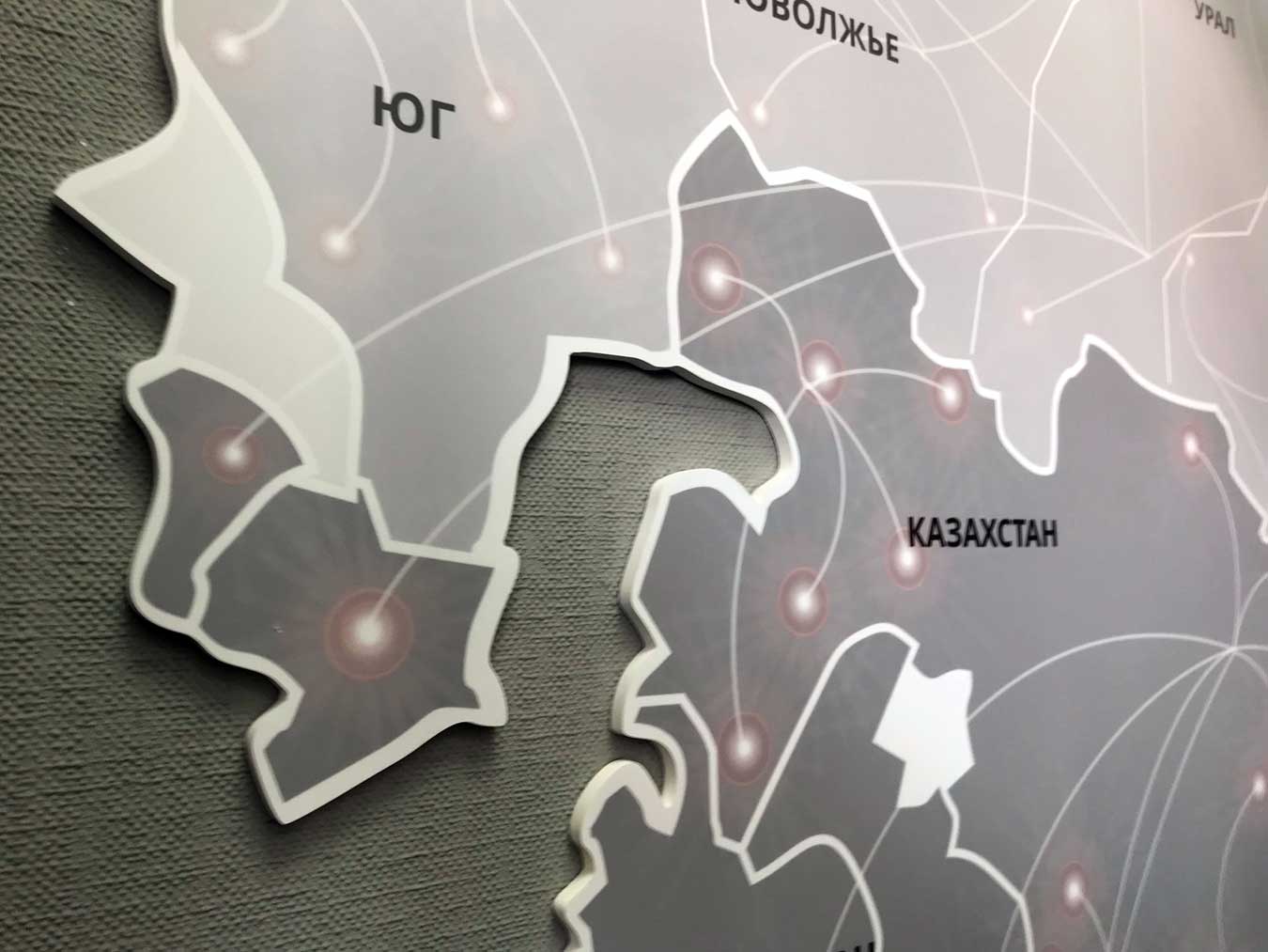 Карта Европы из пластика на стену Карта Европы из пластика на стену