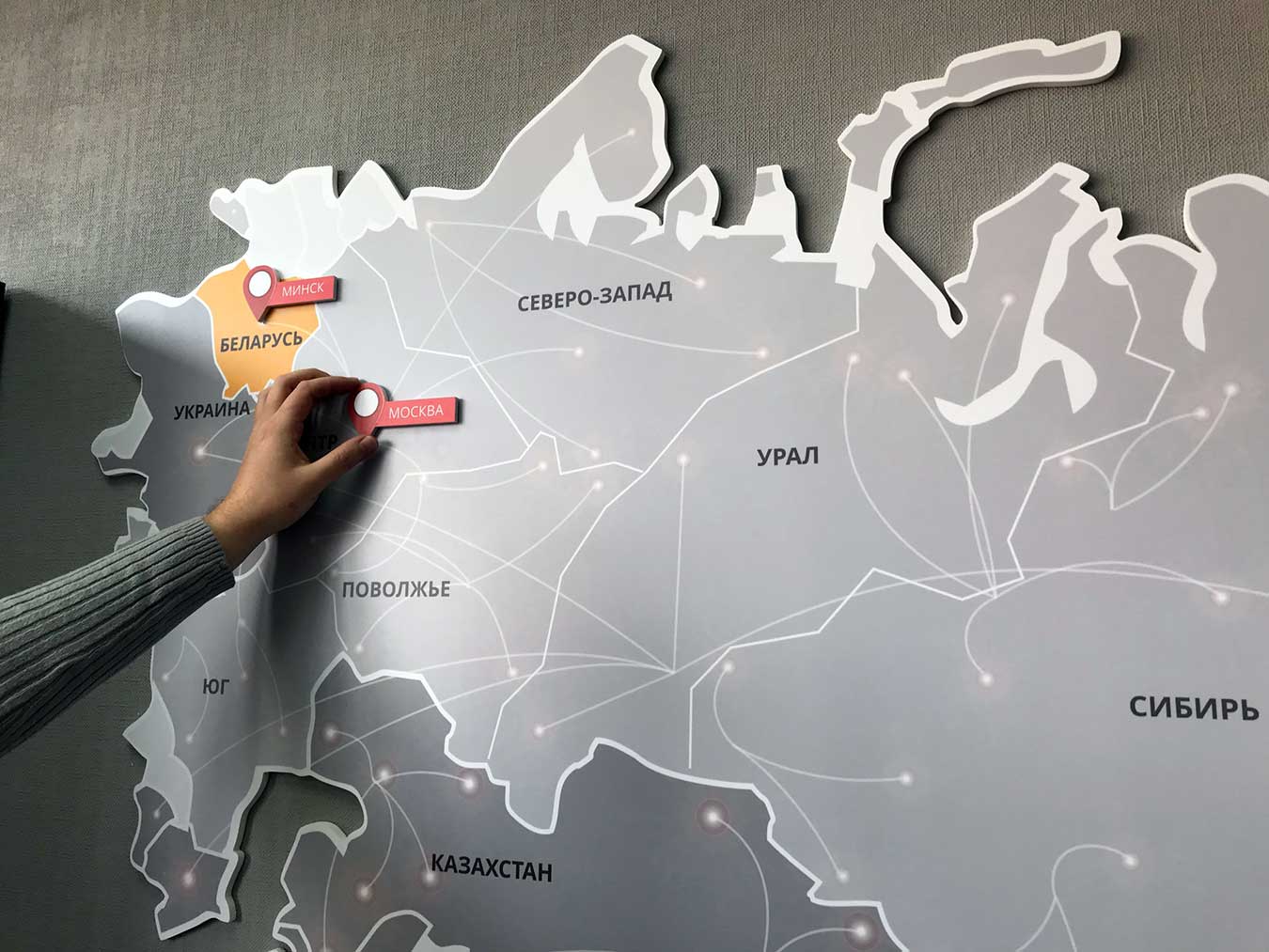 Карта Европы из пластика на стену Карта Европы из пластика на стену