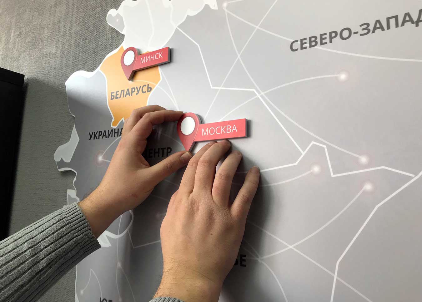 Карта Европы из пластика на стену Карта Европы из пластика на стену