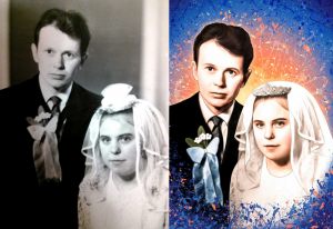 рисунки на холсте