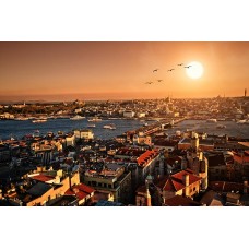 Фотообои - Город на закате